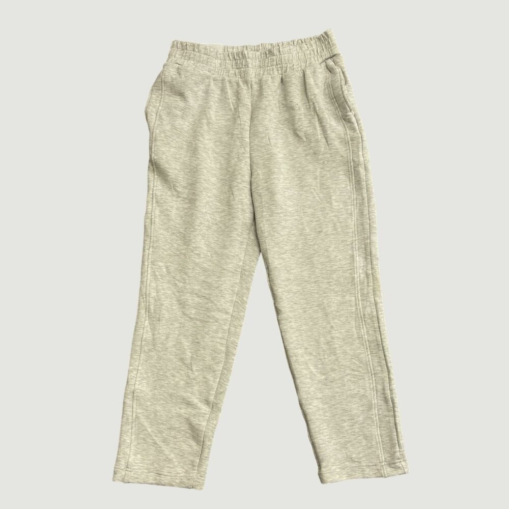 Danskin Luxe Retro Jogger Pants L Grey Rayon Blend Elastic Waist M0241